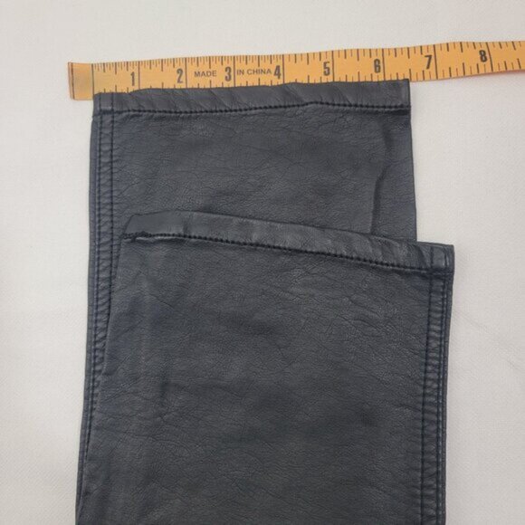 TRIPP NYC Mens Pants Sz 30 Black Faux Leather Pleather Vegan Skinny Goth Punk - Picture 14 of 14